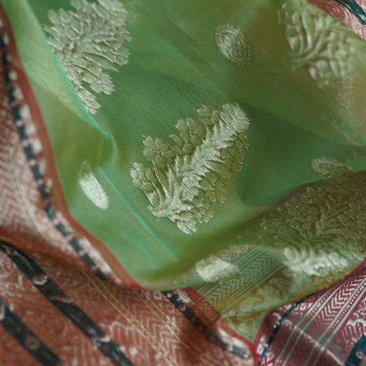 RESHAM-GREEN-PATTU SILK-PR/R002