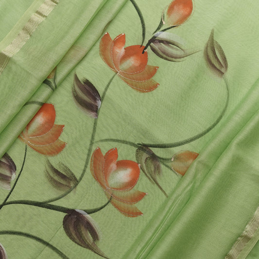 VARNA-GREEN-CHANDERI SILK-PR/V011