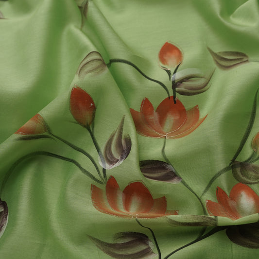 VARNA-GREEN-CHANDERI SILK-PR/V011