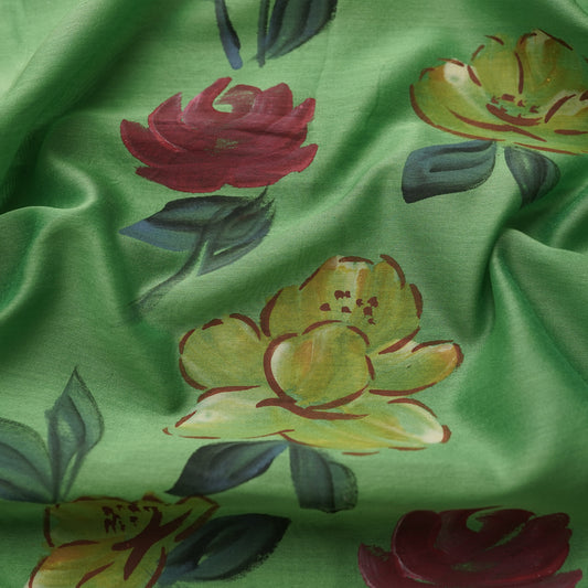 VARNA-GREEN-CHANDERI SILK-PR/V007